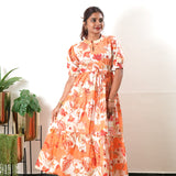 Ivory cotton midi dress