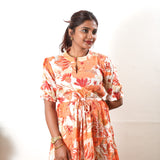 Ivory cotton midi dress