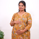Mustard pintex maternity nursing wear