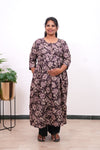 Chocolate brown cotton maternity nursing wear