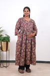 Burgundy cotton maternity nursing wear
