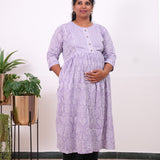 Lavender paisley maternity nursing wear
