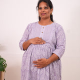 Lavender paisley maternity nursing wear