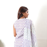 Lavender butta cotton suit set