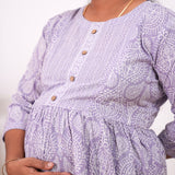 Lavender paisley maternity nursing wear