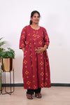 Red cotton maternity nursing wear