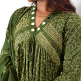 Olive green cotton suit set