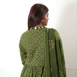 Olive green cotton suit set