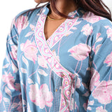 Powder blue angrakha cotton co-ords set