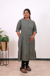 Nadhi plus cotton A-line kurti