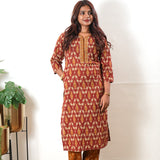 Rust orange geometric cotton co-ords set