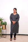 Navy blue plus cotton kurti