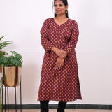 Dark maroon plus cotton kurti