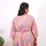 Hot pink A-line plus cotton kurti