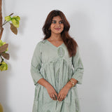 Pastel green cotton Comfies