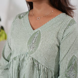 Pastel green cotton Comfies