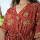 Red pure cotton kaftan