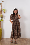 Chocolate cotton midi dress