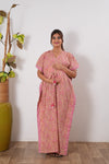 Peach paisley maternity nursing kaftan
