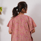 Peach paisley maternity nursing kaftan