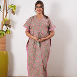 Sea green maternity nursing kaftan