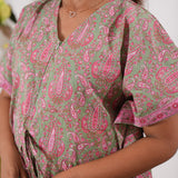 Sea green maternity nursing kaftan