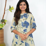 Powder blue roses cotton co-ords set