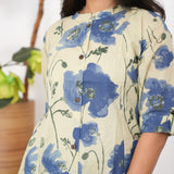 Powder blue roses cotton co-ords set