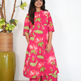 Fuschia lillies cotton co-ords set