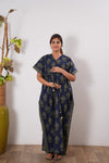 Blue pomegranate maternity nursing kaftan