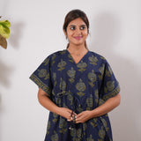 Blue pomegranate maternity nursing kaftan