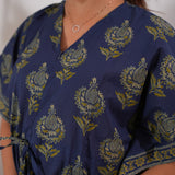 Blue pomegranate maternity nursing kaftan