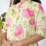 Beige roses cotton co-ords set