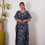 Sapphire cotton kaftan