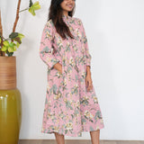 Blush pink A line cotton kurti