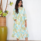 Aqua A line cotton kurti