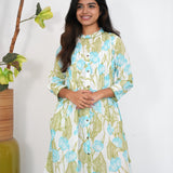 Aqua A line cotton kurti