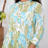 Aqua A line cotton kurti