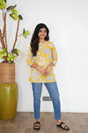 Turmeric cotton short kurti