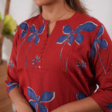 Orange cotton kurti
