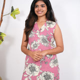 Mauve cotton co-ords set (attached sleeves)