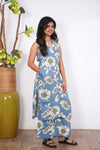 Azure cotton co-ords set (attached sleeves)