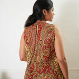 Red paisley cotton co-ords set (attached sleeves)