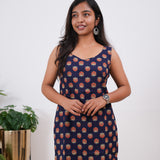 Royal blue cotton tunic