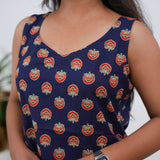 Royal blue cotton tunic