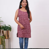 Plum cotton tunic