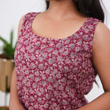 Plum cotton tunic