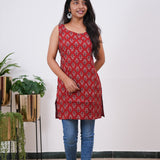 Red cotton tunic