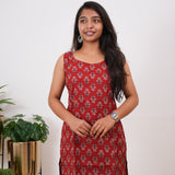 Red cotton tunic