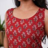 Red cotton tunic